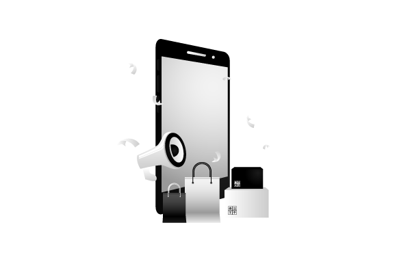 3D Design Shopping Mobile Phone Design