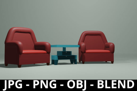 3d Rendering Sofa and Table for Modern Interiors