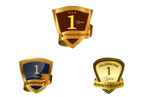 Anniversary Badge 3D Design Collection: Elevating Your 10-Year Celebration