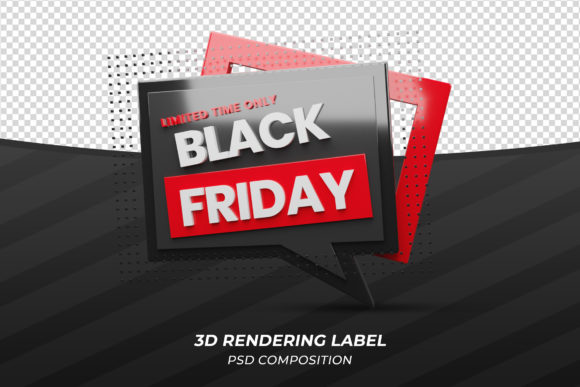Black Friday 3D Render Premium PSD