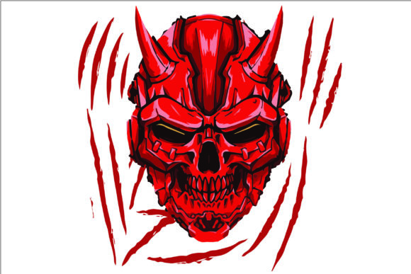 Bloody Skull 3D Design for Bold Prints