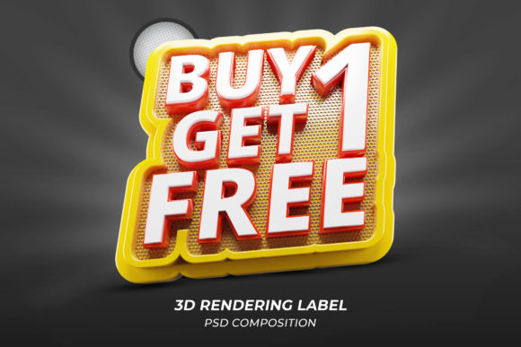 Buy 1 Get 1 Typography Shape 3D Design: Elevate Your Visual Projects