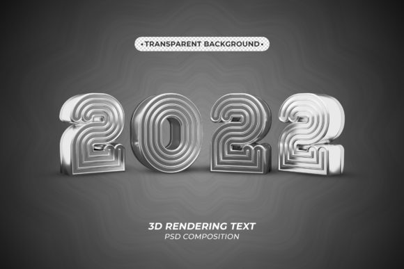 Elevating Digital Celebrations with Happy New Year 2022 Typography 3D Design