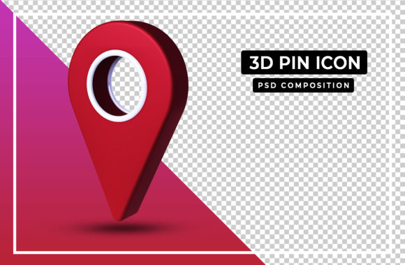 Pin Icon Isolated 3d Design Rendering