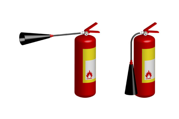Red Household Fire Extinguisher