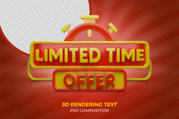 Unlocking the Potential of a Limited Time Offer 3D Render PSD Icon