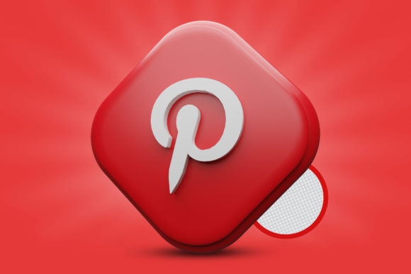 Unlocking Visual Potential with the Pinterest 3D Render Premium PSD Logo