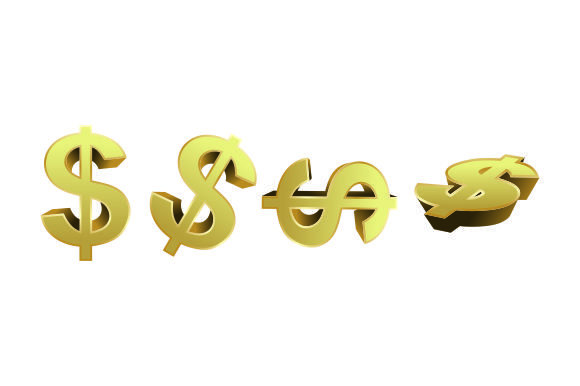 US Dollar Flipped Upside Down for Creative Logos