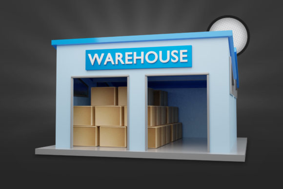 Warehouse 3D Render PSD Design for Premium Visuals