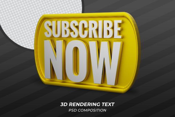 YouTube Subscribe Now 3D Render PSD Icon